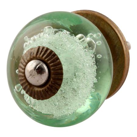Mint Bubble Glass Drawer Knob Online